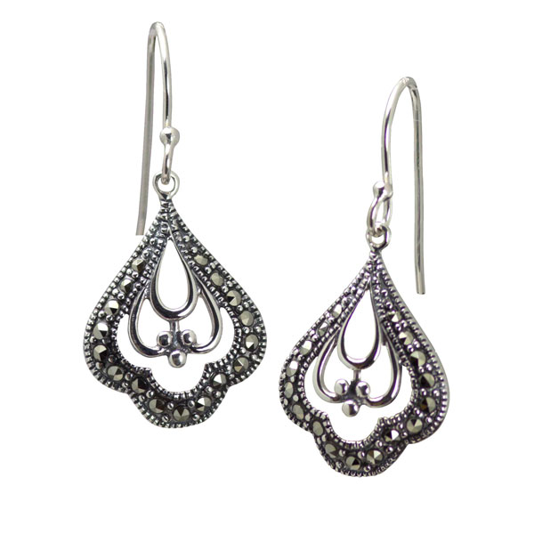 Silver marcasite drop earrings £48 from Blog by Sally Thornton of Thorntons Jeweller Kettering on earrings